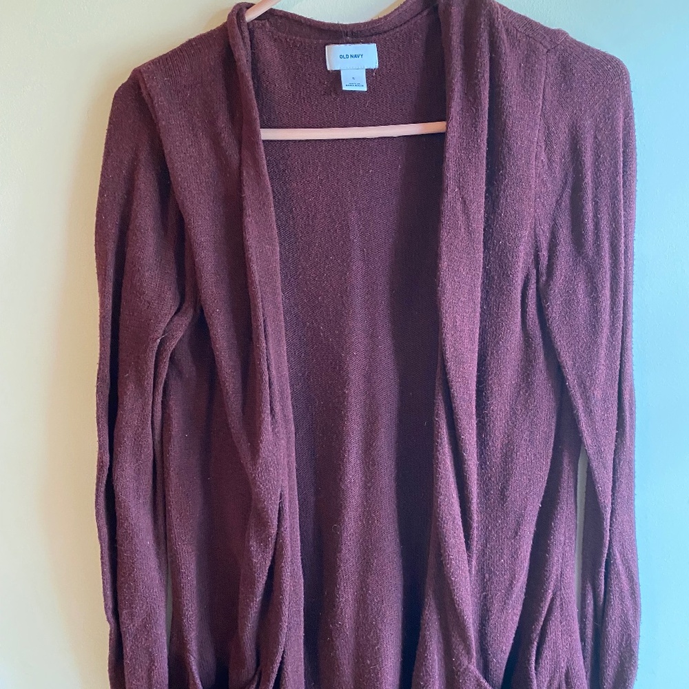 Maroon Old Navy cardigan